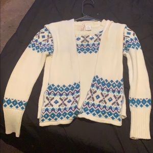 Girls sweater with matching scarf